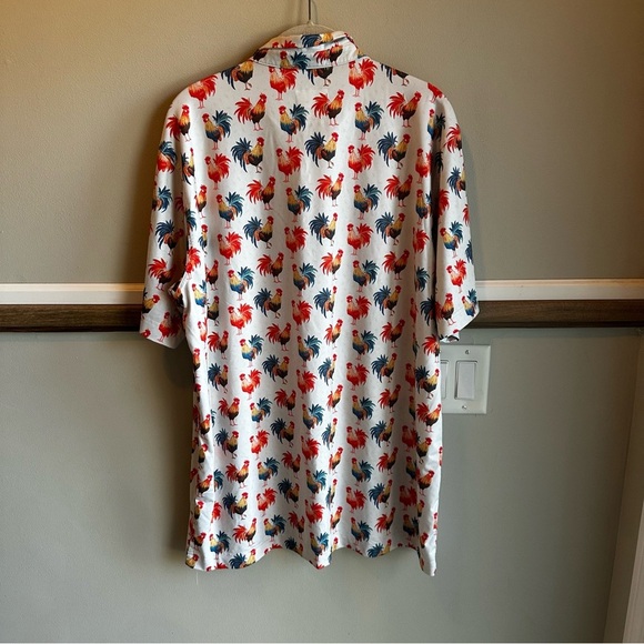 Waggle Short Sleeve Polo Shirt Rooster Chicken Golf​ - Picture 2 of 3